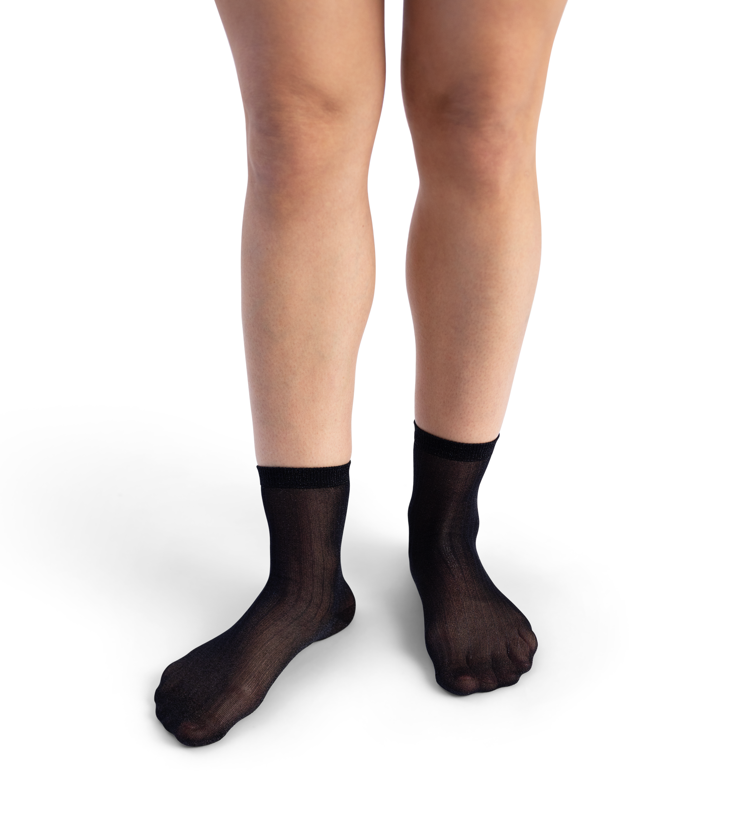 Calcetines HAPPY SOCKS Soft Lurex Short Crew Sock - Negro - Model_Image