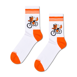 Calcetines HAPPY SOCKS Bike Wolf Sneaker Sock - Blanco - Flat_Image
