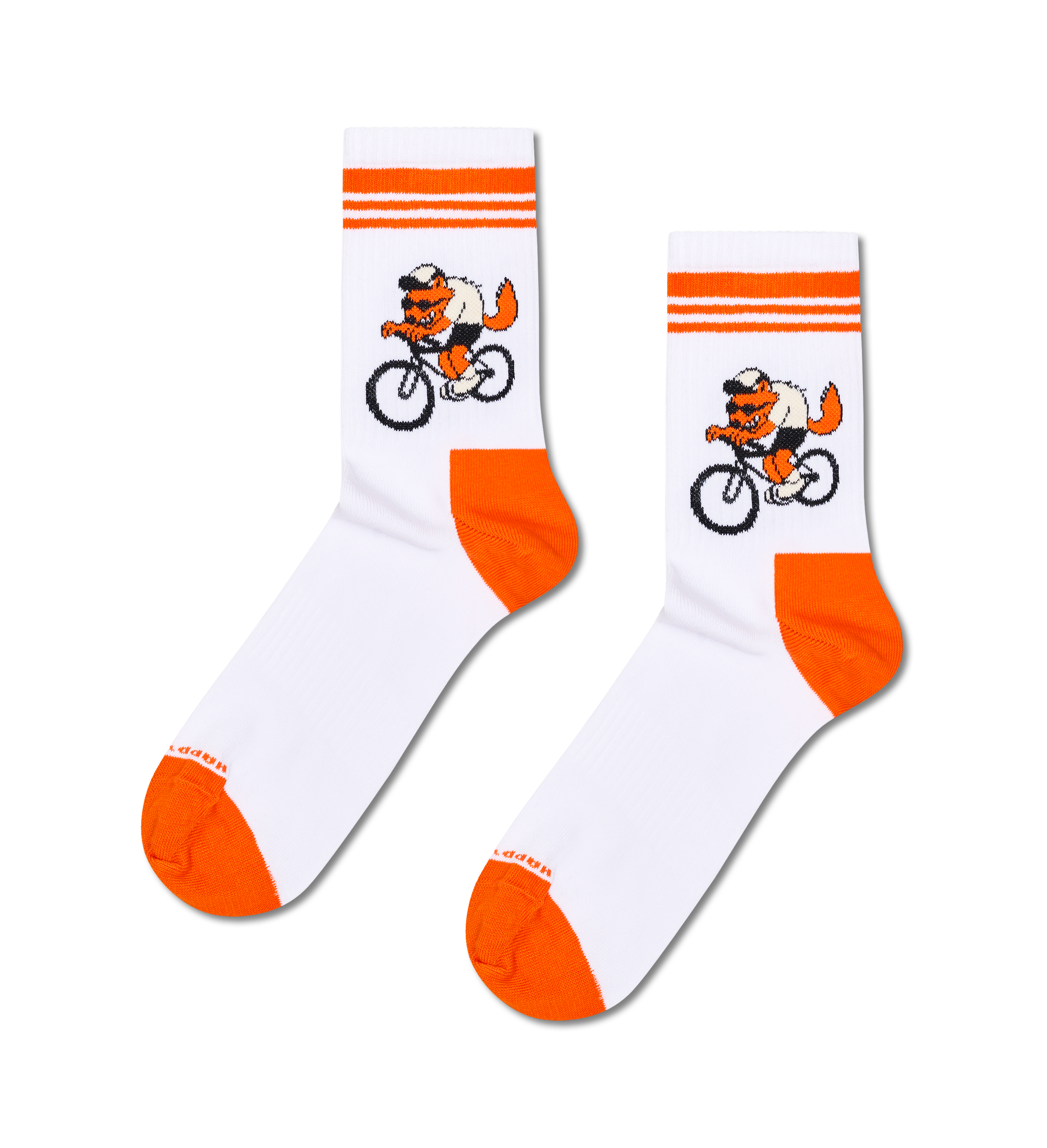 Calcetines HAPPY SOCKS Bike Wolf Sneaker Sock - Blanco - Flat_Image