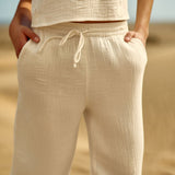 Pantalones LA PETITE ÉTOILE Palmy Ecru