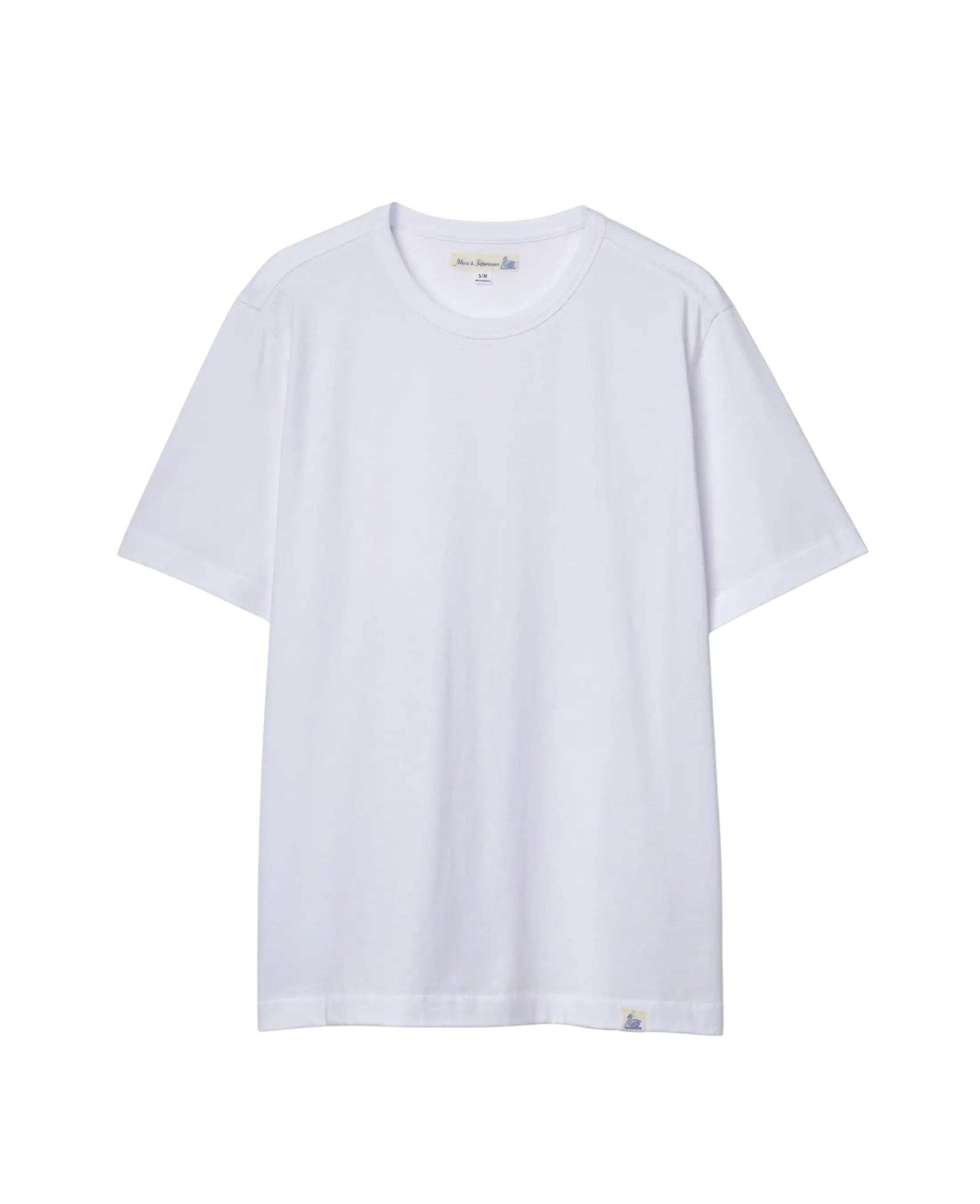 Camiseta Merz b. Schwanen de algodón Pima blanca