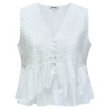 SALSA JEANS Plissierte weiße Bluse