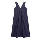 Vestido ARMEDANGELS Poplin Maxi Cuello Pico Tinted Navy