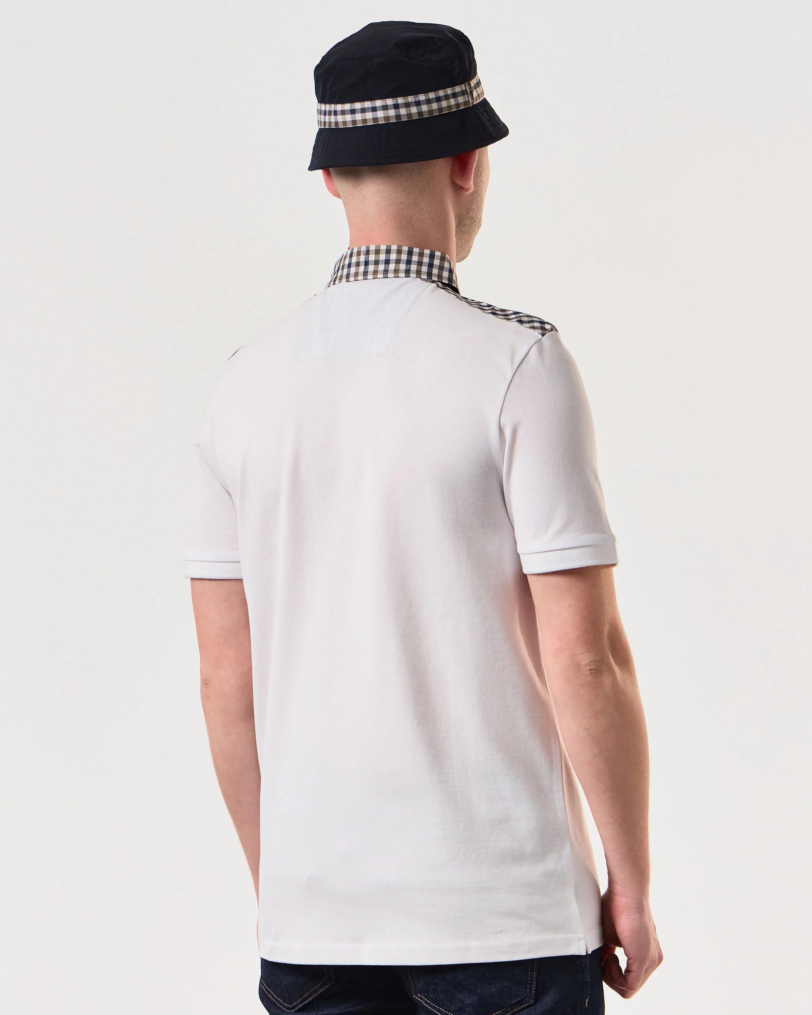 Polo Weekend Offender Costa Mid Check Collar Weiß