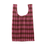 Bolsa BAGGU Pleated Azalea Pink Tartan