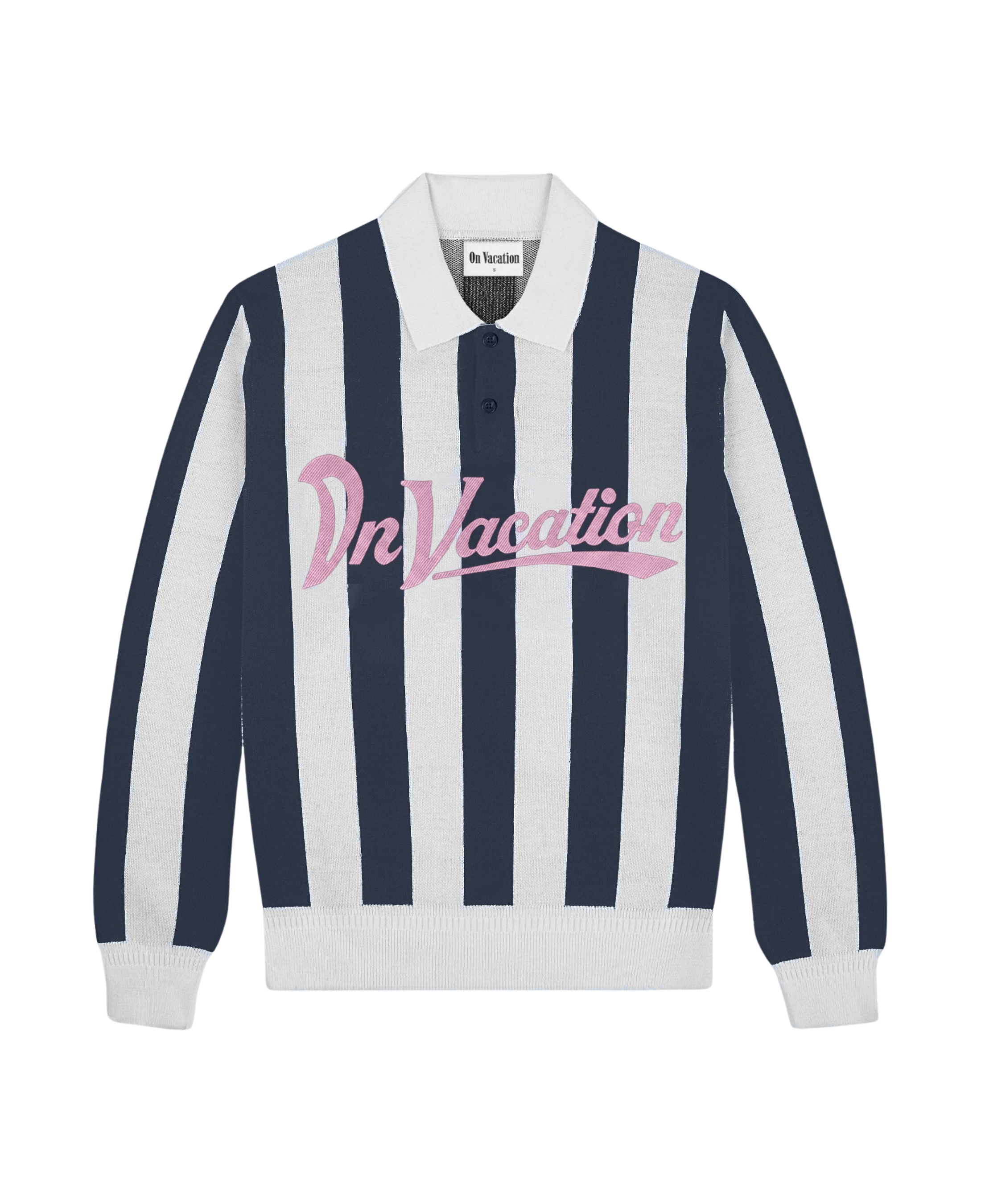 Polo On Vacation Retreat Striped Knit Dark Blue foto flat