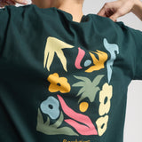 REVOLUTION 1423 FLO Darkgreen T-shirt