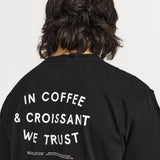 Camiseta REVOLUTION Coffee & Croissant Negro