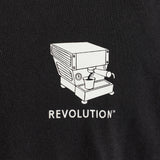 Camiseta REVOLUTION Coffee & Croissant Negro