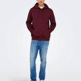 Sudadera ONLY & SONS con Capucha Unicolor Ceres Port Royale
