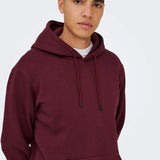 Sudadera ONLY & SONS con Capucha Unicolor Ceres Port Royale