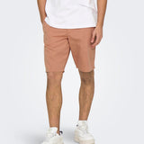Shorts ONLY & SONS Chino Cork Light Brown