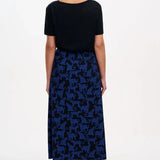 Falda SUGARHILL Duska Black/Blue Leopard Spots
