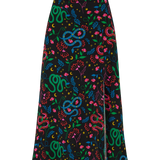 Falda SUGARHILL Rosalind Black, Snake Floral