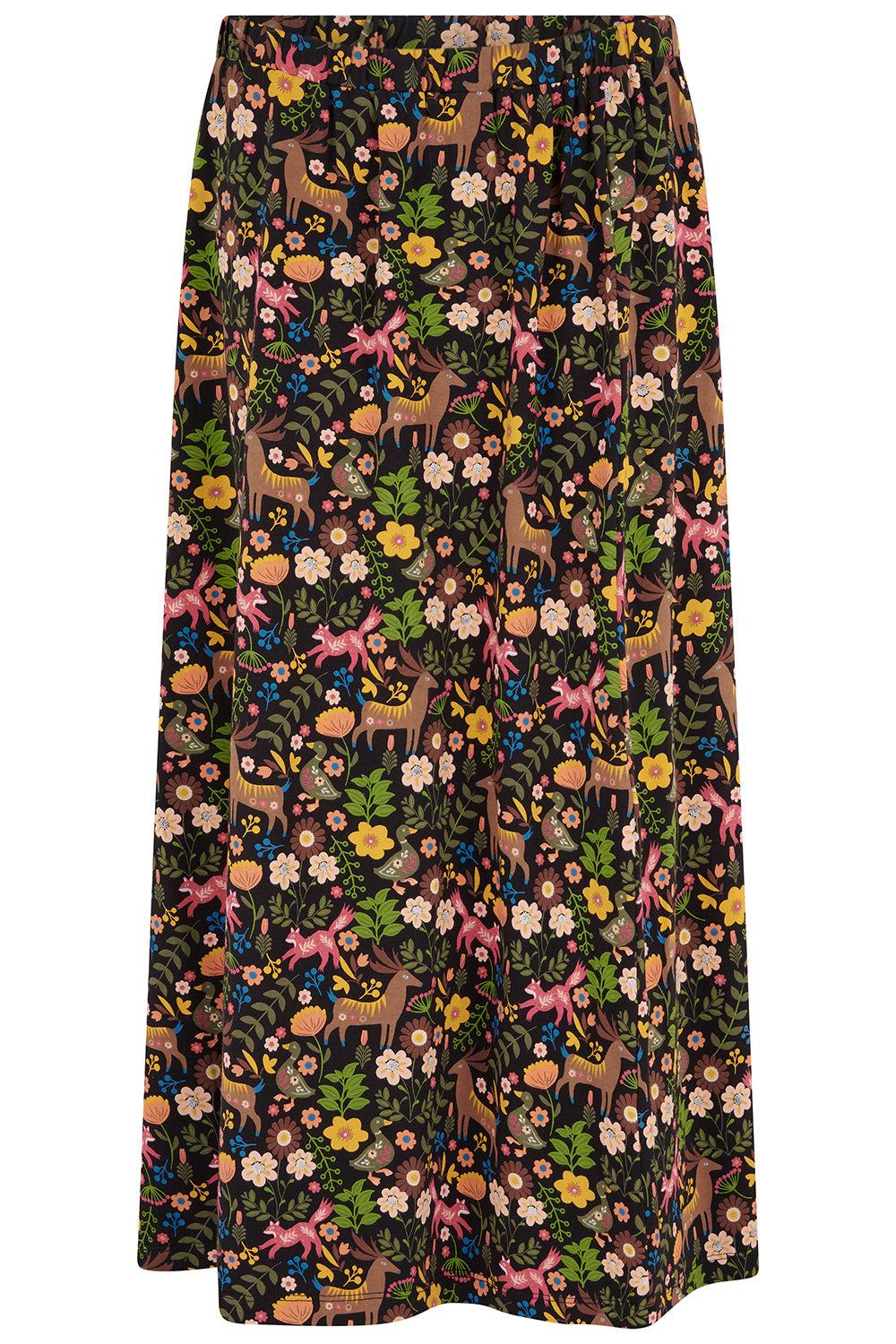 Falda SUGARHILL Jayda Midi Black Forest — vista frontal del producto