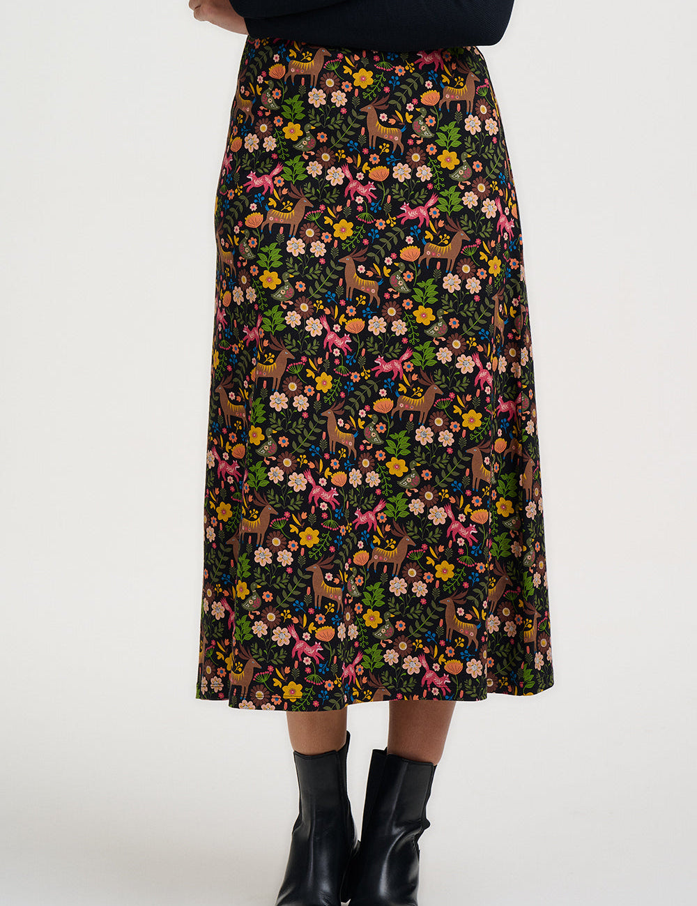Falda SUGARHILL Jayda Midi Black Forest — vista 2