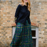 Falda SUGARHILL Melody Midi Teal Check — vista 2