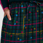 Falda SUGARHILL Melody Midi Teal Check — vista 5