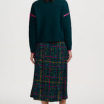 Falda SUGARHILL Melody Midi Teal Check — vista 6