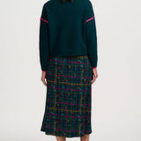 Falda SUGARHILL Melody Midi Teal Check — vista 6