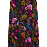 Falda SUGARHILL Zora Midi Black Jungle — vista frontal del producto