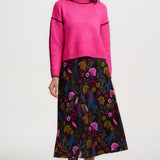 Falda SUGARHILL Zora Midi Black Jungle — vista 3
