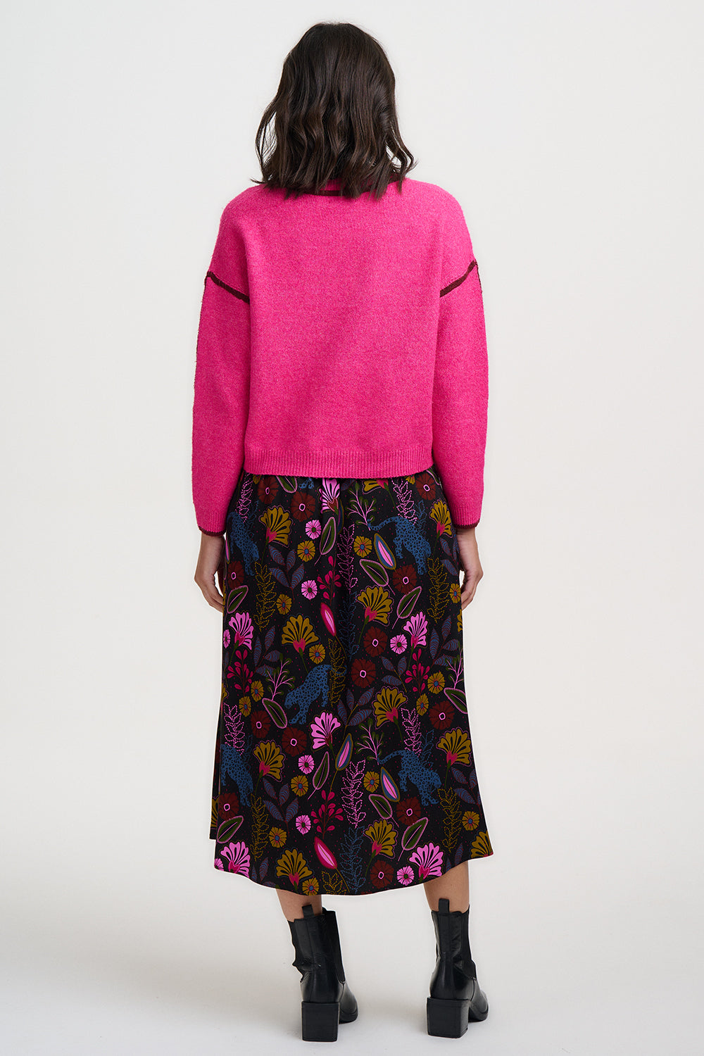 Falda SUGARHILL Zora Midi Black Jungle — vista 5