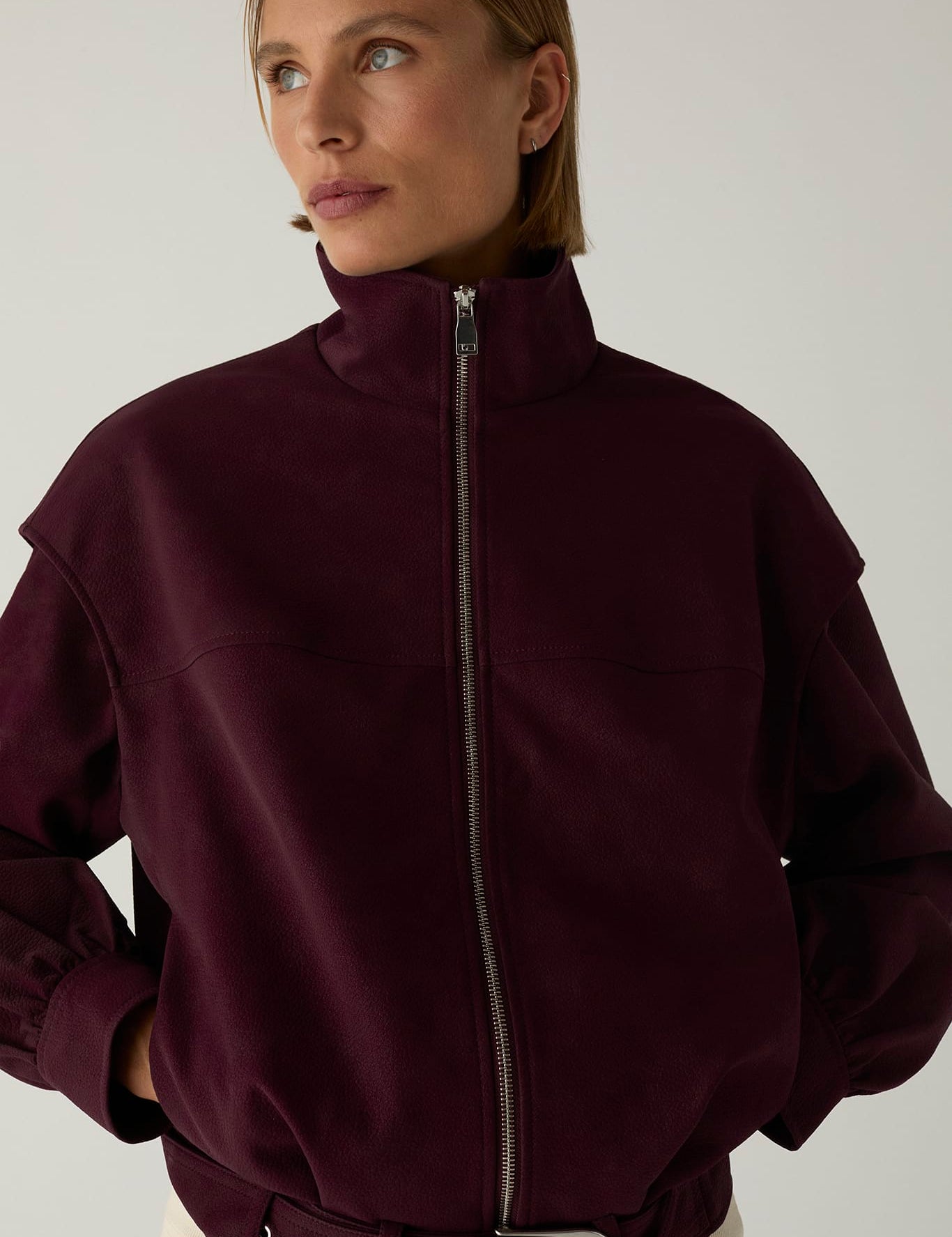 Cazadora bomber LAAGAM Signy Burgundy - imagen principal
