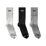Pack de 3 Calcetines DIESEL Crew Sport Socks Multicolor Gris
