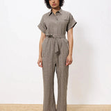 FRNCH Elfie Vichy Schwarzer Jumpsuit