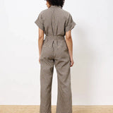 FRNCH Elfie Vichy Schwarzer Jumpsuit
