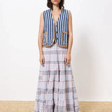 French Reversible Vest Camila Bleu Jean