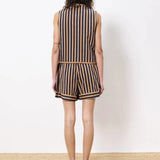 French Reversible Vest Camila Bleu Jean