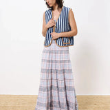 French Reversible Vest Camila Bleu Jean