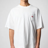 BLUE BANANA – Weißes T-Shirt mit Herztasche 