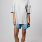 Camiseta BLUE BANANA Heart Pocket Light Grey Melange