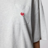 Camiseta BLUE BANANA Heart Pocket Light Grey Melange
