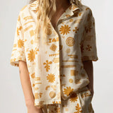 Camisa BLUE BANANA Woman Tile Ecru