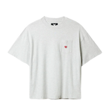 Camiseta BLUE BANANA Heart Pocket Light Grey Melange