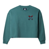 BLUE BANANA Damen Crew Amazon Grün Sweatshirt 