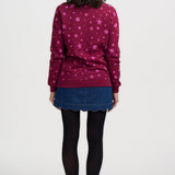 Sudadera SUGARHILL Noah Burgundy Pink Polka — vista frontal del producto