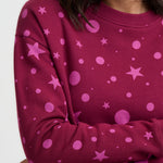 Sudadera SUGARHILL Noah Burgundy Pink Polka — vista 3