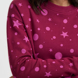 Sudadera SUGARHILL Noah Burgundy Pink Polka — vista 3