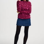 Sudadera SUGARHILL Noah Burgundy Pink Polka — vista 5