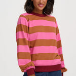 Sudadera SUGARHILL Mindy Pink Brown Stripe — vista 2