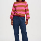 Sudadera SUGARHILL Mindy Pink Brown Stripe — vista 4
