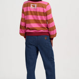 Sudadera SUGARHILL Mindy Pink Brown Stripe — vista 5