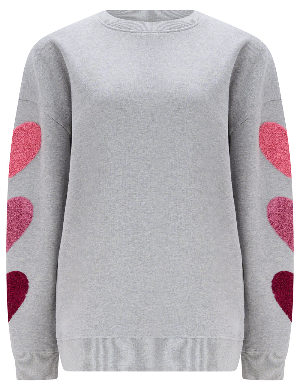 Sudadera SUGARHILL Eadie Grey Hearts — vista frontal del producto