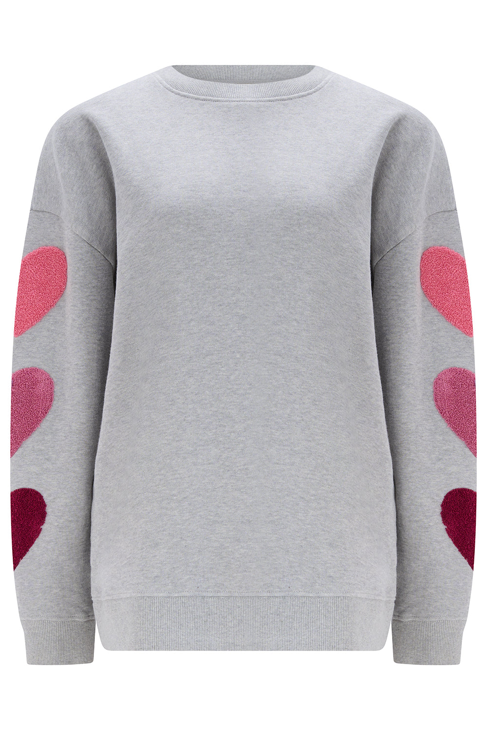 Sudadera SUGARHILL Eadie Grey Hearts — vista frontal del producto