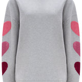 Sudadera SUGARHILL Eadie Grey Hearts — vista frontal del producto